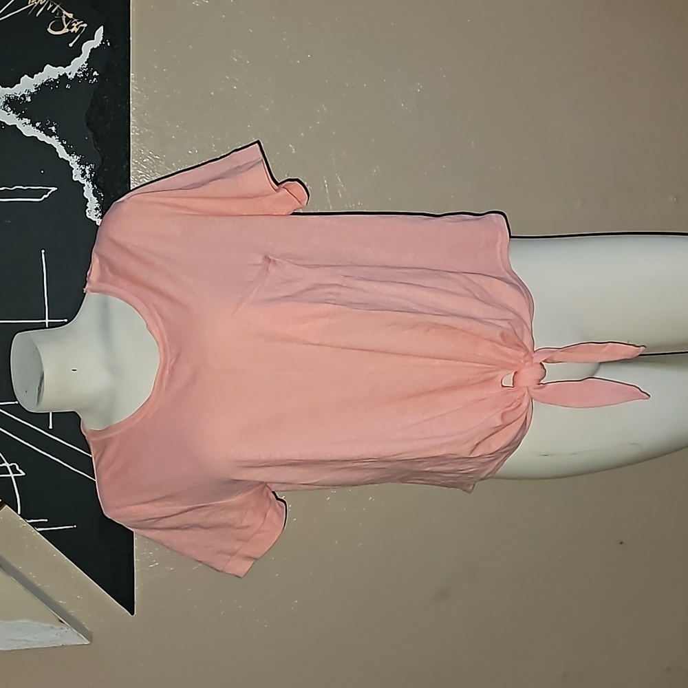 NWT LG She+Sky pink tie top